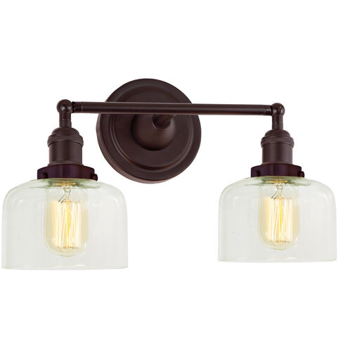 Soho 2 Light 16 inch Oil Rubbed Bronze Bathroom Wall Sconce Wall Light
